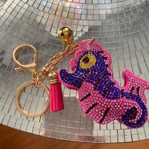 Sea Horse new blingy rhinestone keychain!